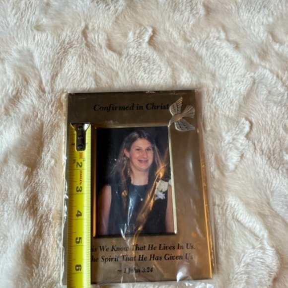 Gold tone coloured Confirmed in Christ Picture Frame NIP - Picture 8 of 9